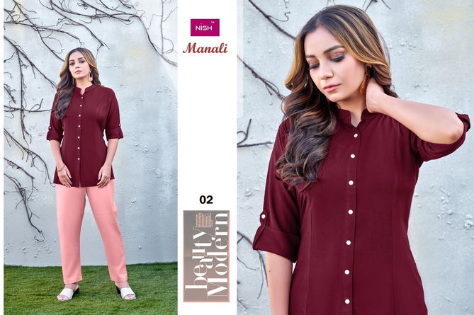 Manali By Nish Ladies Top With Bottom Catalog